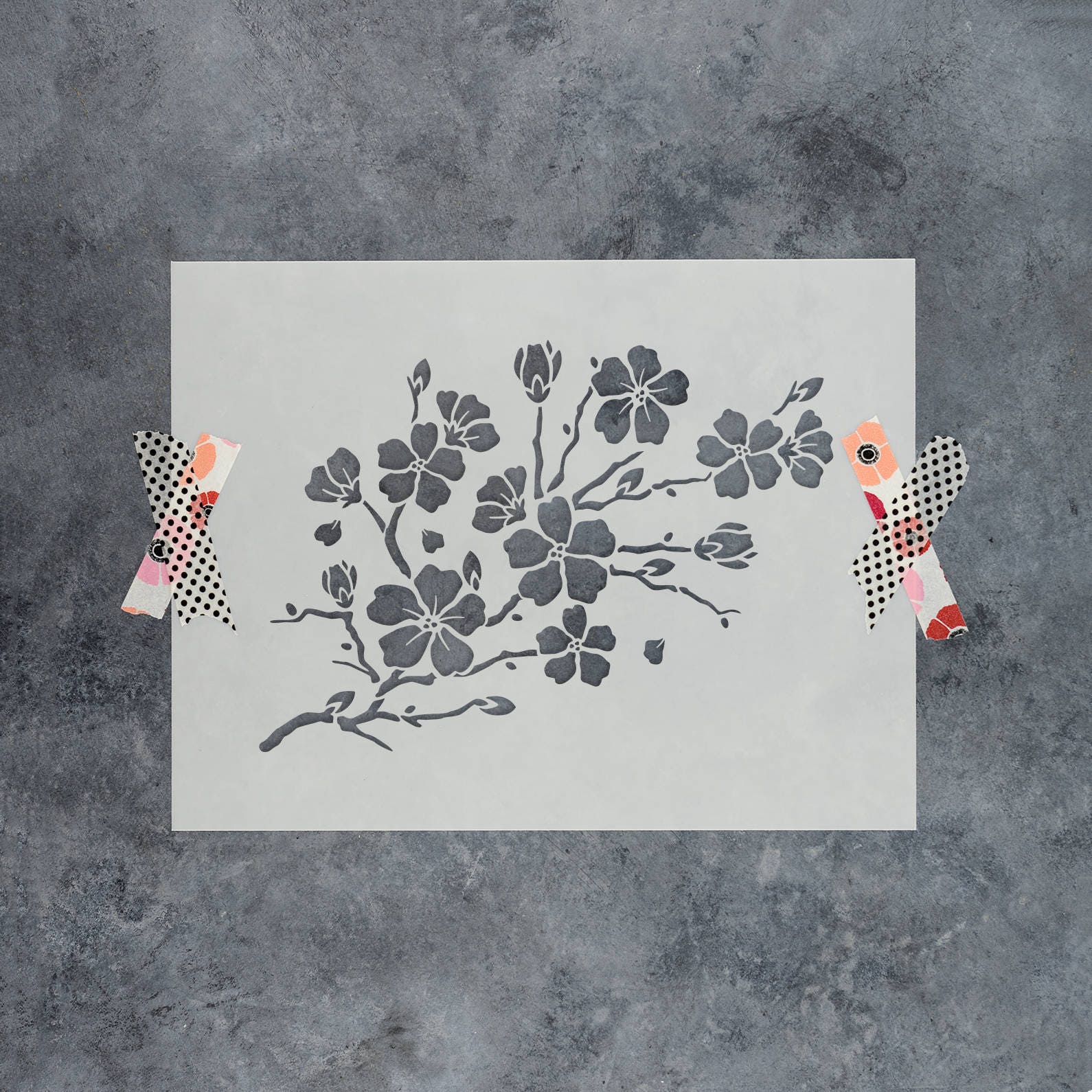 cherry-blossom-stencil-flower-stencil-cherry-blossom-print-blossom-stencil-nature-stencil-tree-branch-stencil-branch-stencil-etsy