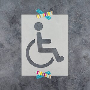 Handicap Symbol Stencil - Handicap Stencil, Handicap Parking, Handicap Sign, Handicap Stencils, Handicap Art, Handicap Stencil Art