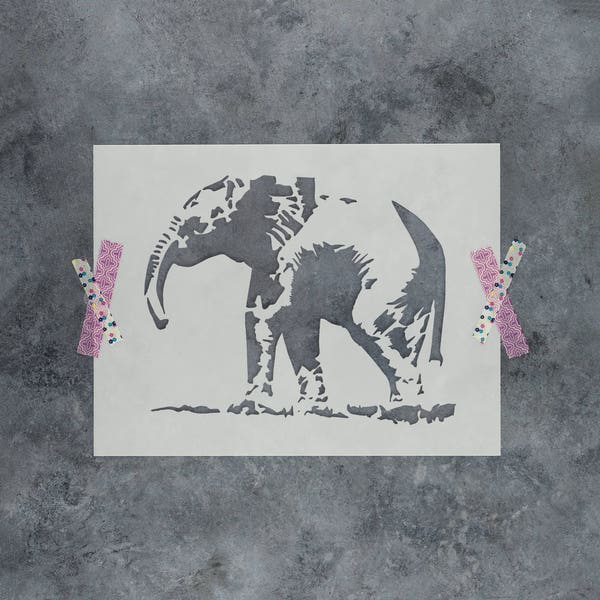 Elephant Stencil - Reusable Elephant Stencils, Large Elephant Stencil, Elephant Stencils, Stenciling Spray Paint, Nursery Stencil