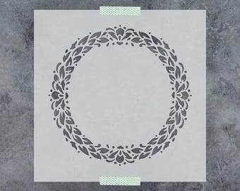 Bounty Wreath Stencil for Fall Crafts, Autumn Leaves, Thanksgiving, and Holiday Stencils