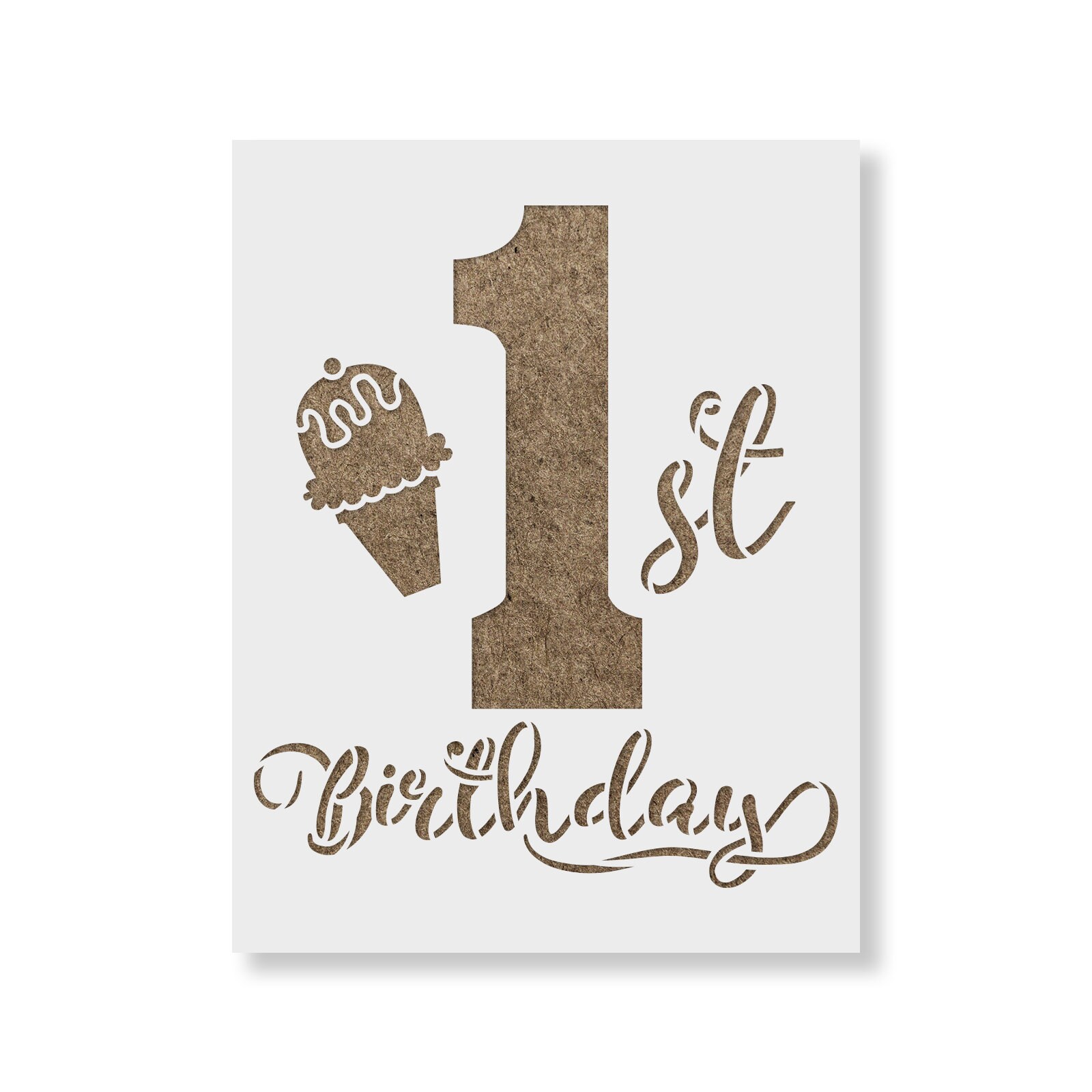 First Birthday Stencil Reusable DIY Craft Stencils of a | Etsy