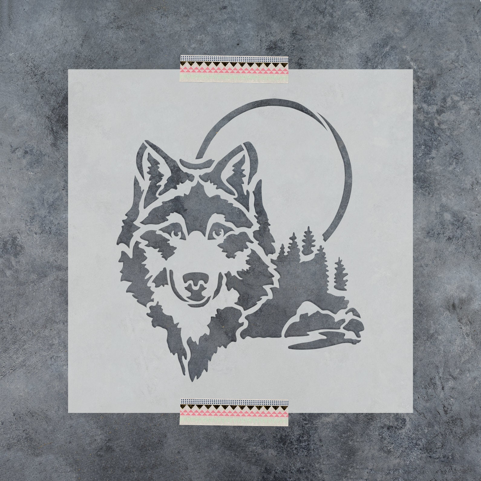 Wild Beautiful Wolf Head Hand Draw On A Chalk Board Background