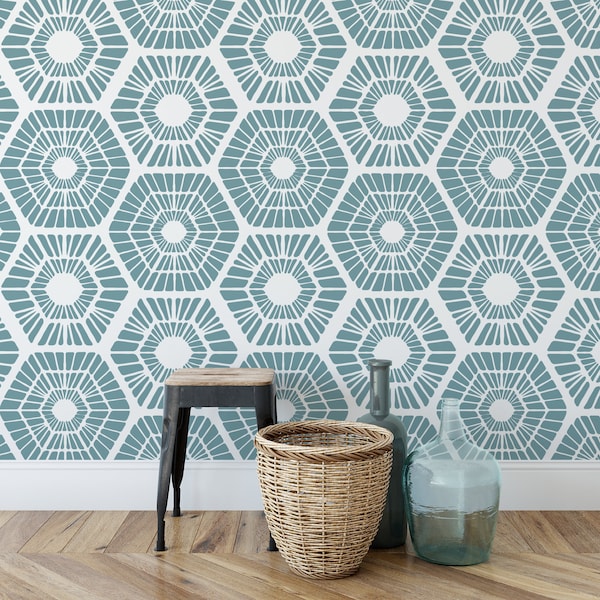 Scandinavian Geometric Pattern Wall Stencil - Transform your Decor - Beautiful Scandinavian Design Stencil for Walls & Floors