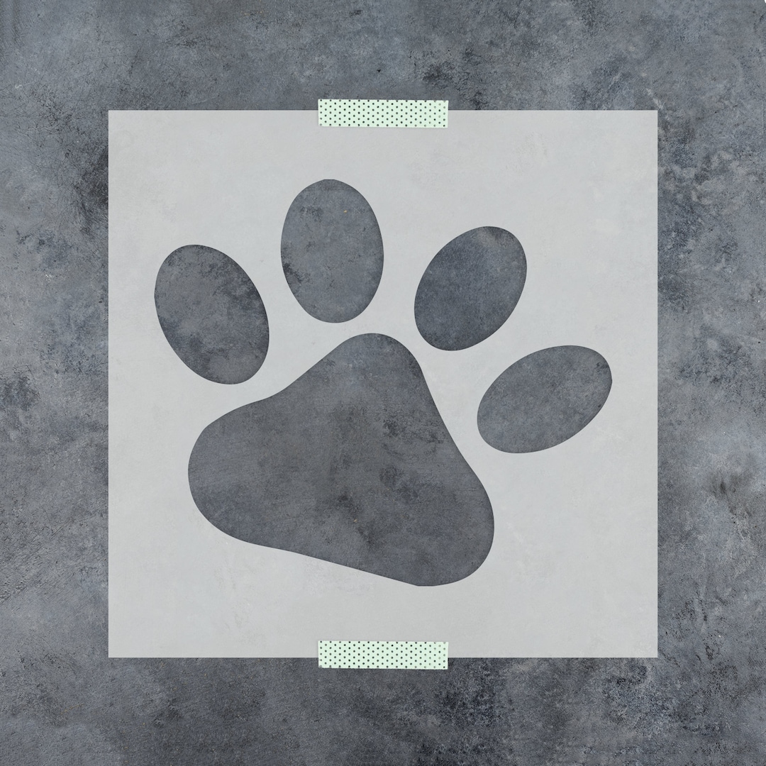 Dog Paw Stencil - Reusable Dog Paw Stencils, Large Dog Paw Stencil, Dog ...