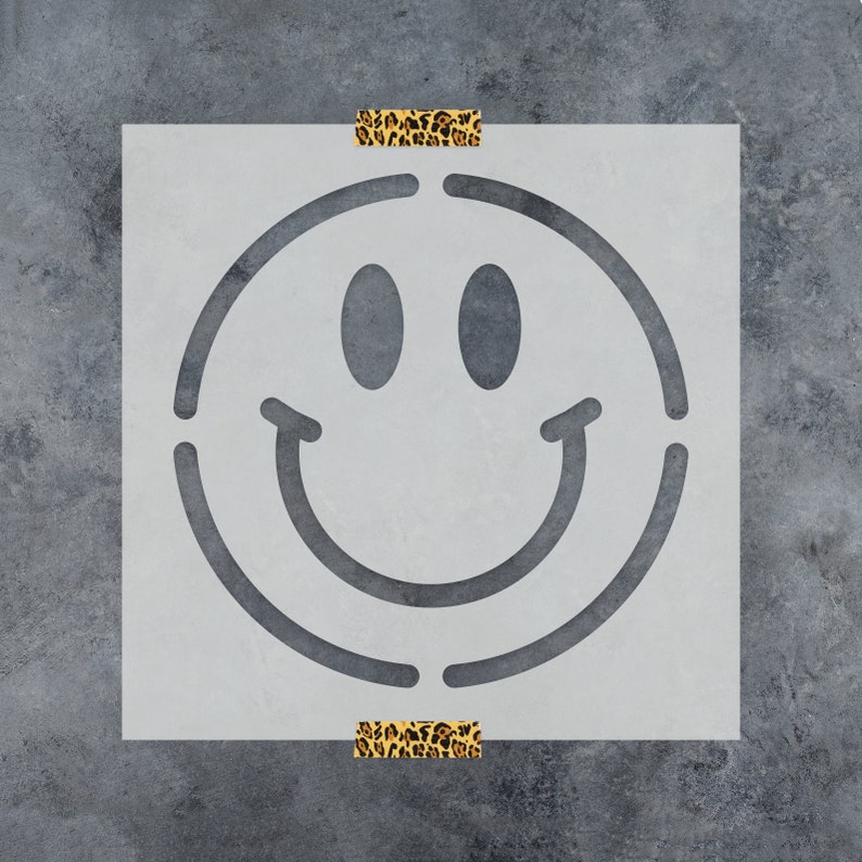 Smiley Face Stencil Reusable Smiley Face Stencil, Smiley Face, Smiley Face Stencils, Smiley Faces, Smiley Face Art, Smiley Face Print image 1