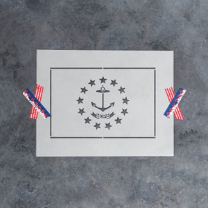 Rhode Island State Flag Stencil - Rhode Island Stencil, Rhode Island Flag, Flag Stencils, Flag Stencil, Rhode Island State, Rhode Island