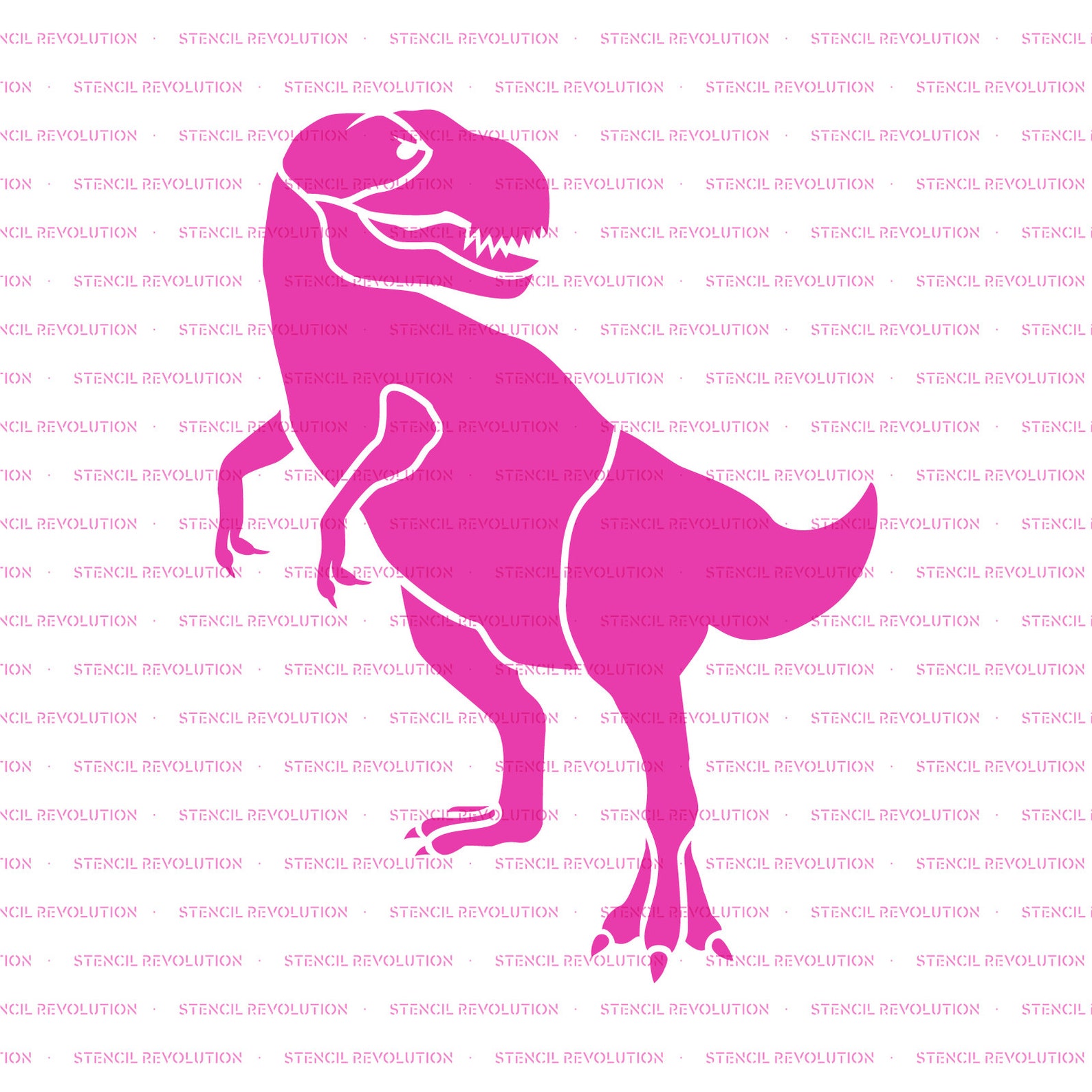 Tyrannosaurus Dinosaur Stencil T Rex Stencil Dinosaur Wall Etsy