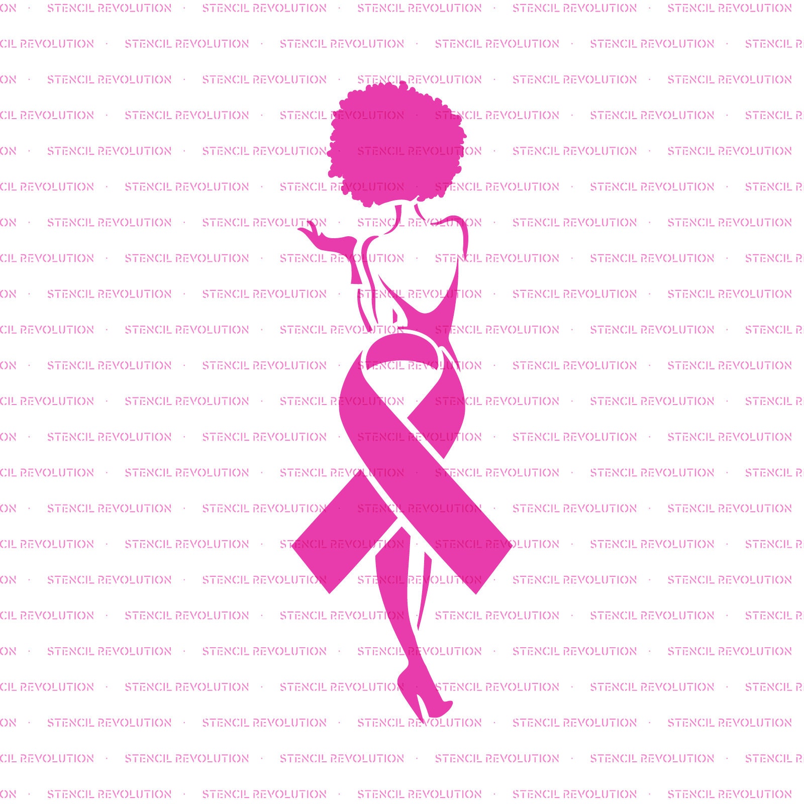 Breast Cancer Ribbon Dress Stencil Reusable Stencils for | Etsy