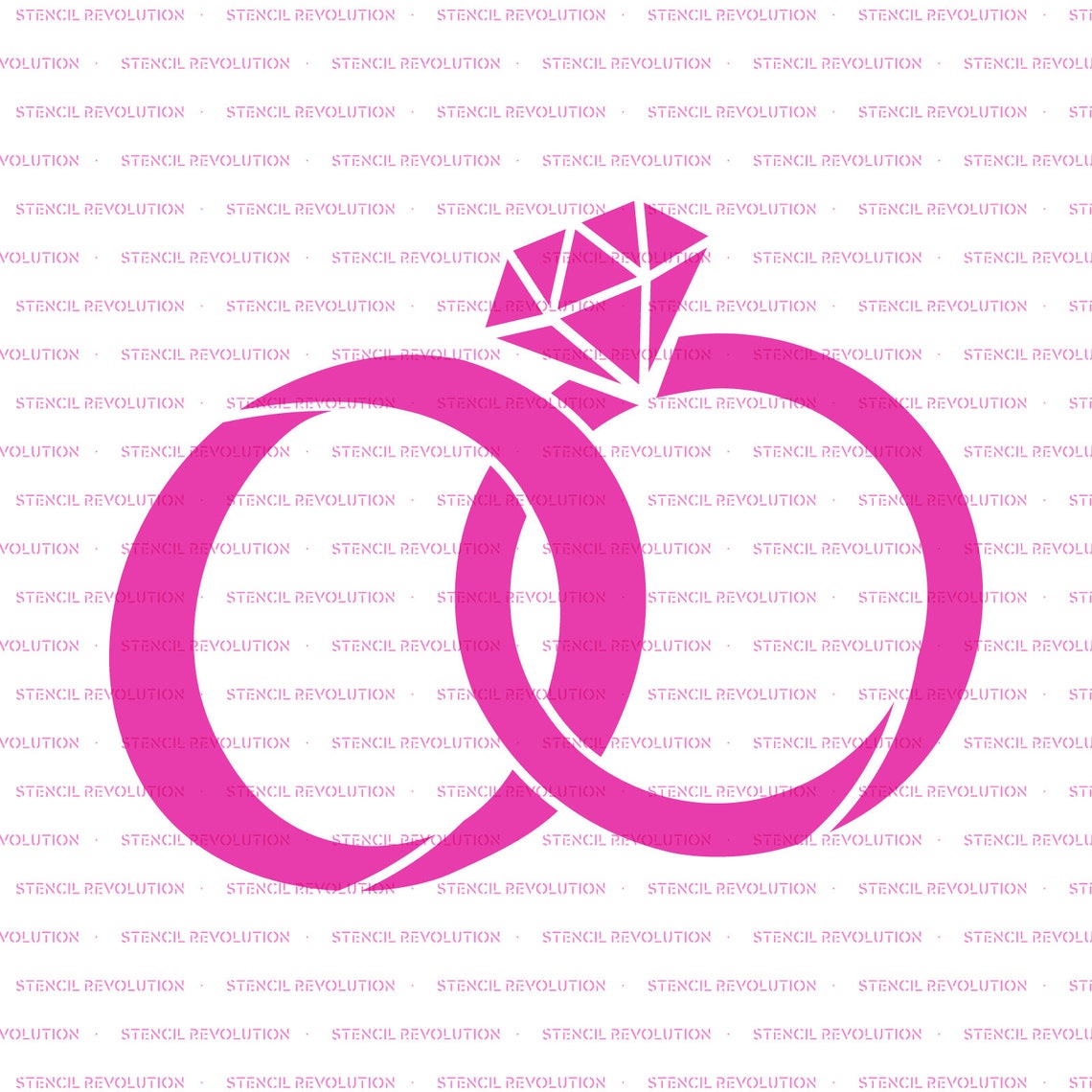 Wedding Rings Stencil Reusable DIY Craft Stencils of Wedding Etsy