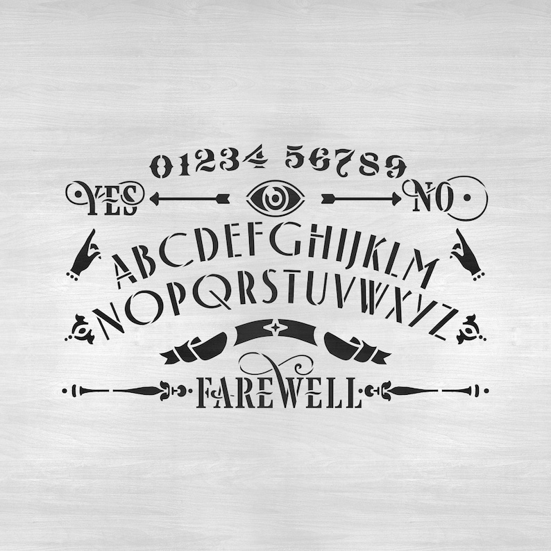 Ouija Board Stencil Reusable DIY Craft Stencils of a Ouija - Etsy