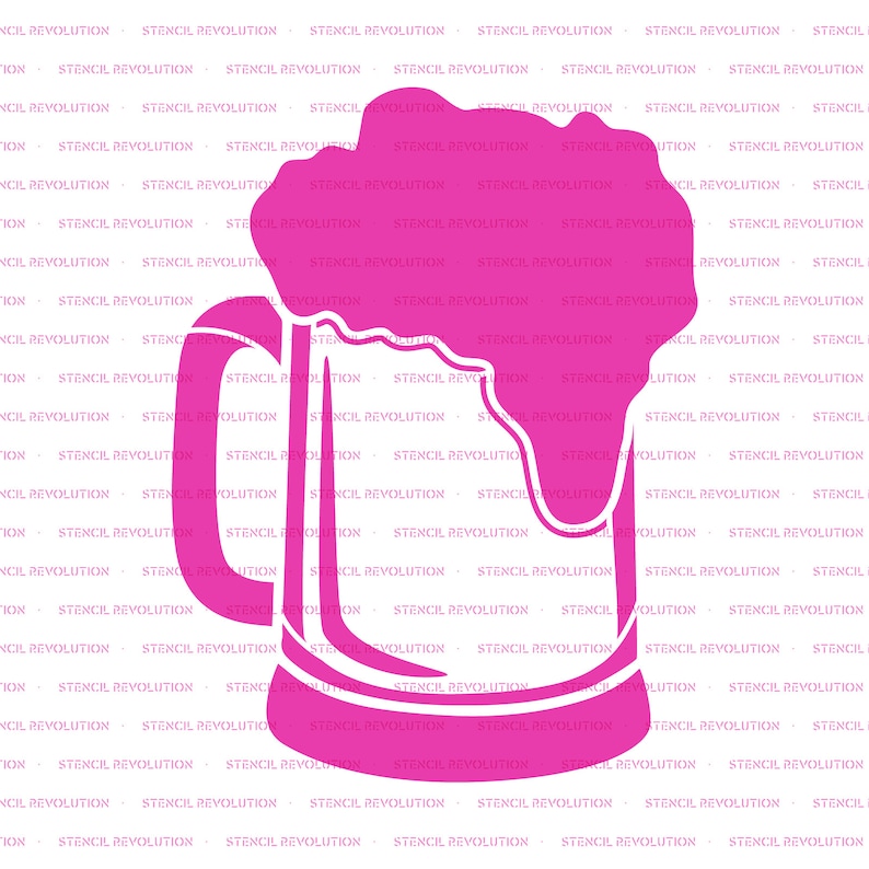 Beer Mug Stencil Reusable DIY Craft Stencils of a Beer Mug - Etsy Polska