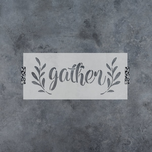 Gather Laurels Stencil for Wood Sign Painting, Reusable Farmhouse Design Craft Stencils