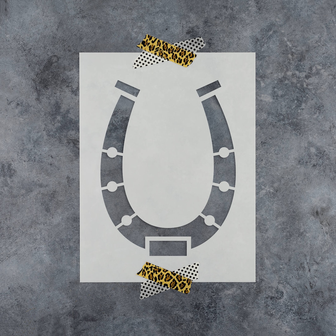 Horseshoe Stencil - Horseshoe, Horseshoe Stencils, Stencil Horseshoe ...