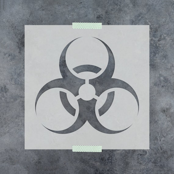 Biohazard Stencil Reusable DIY Craft Stencils of a Biohazard | Etsy