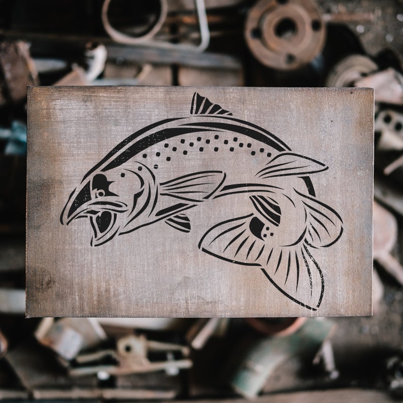 Salmon Fish Stencil Reusable Stencils for Painting Create - Etsy