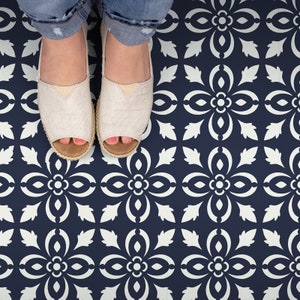 Orion Tile Stencil - Mediterranean Tile Stencils for Painting, Tile Pattern Stencils, Spanish Tile Wall Stencil, Painted Floor Stencils