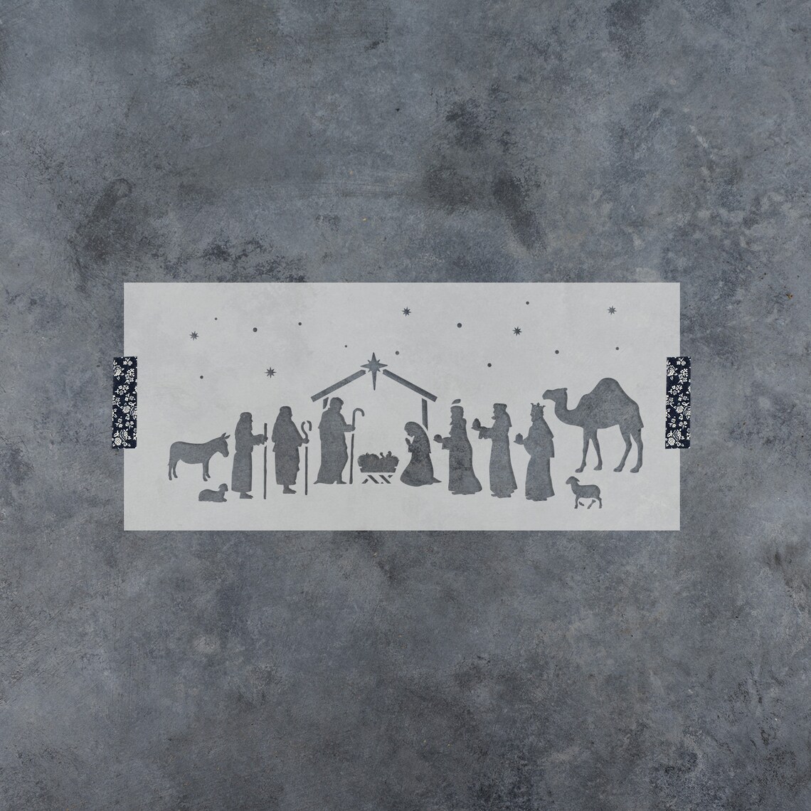Nativity Stencil Reusable DIY Craft Christmas Stencils for - Etsy