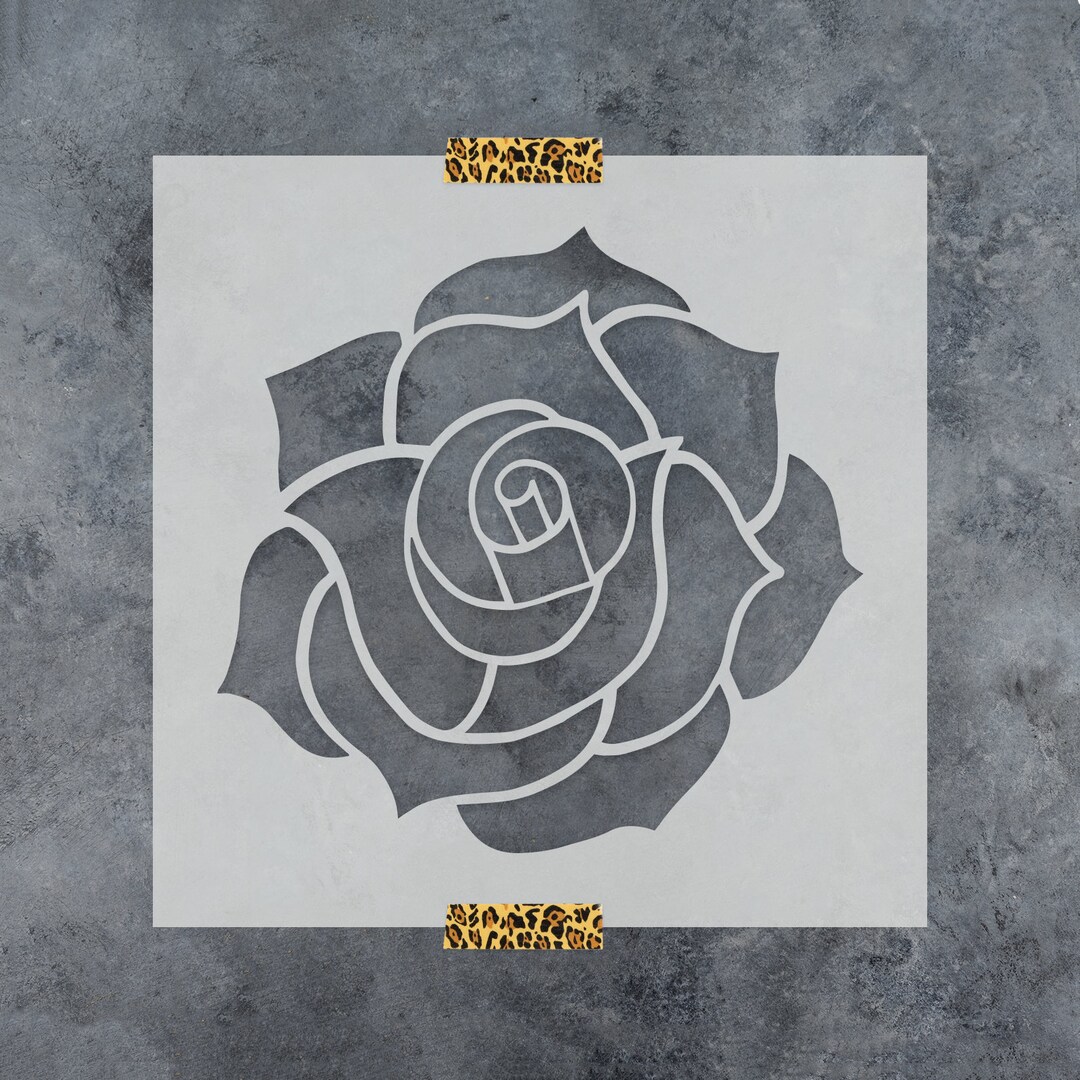 Rose Stencil Reusable Rose Stencils, Flower Stencils, Rose Wall