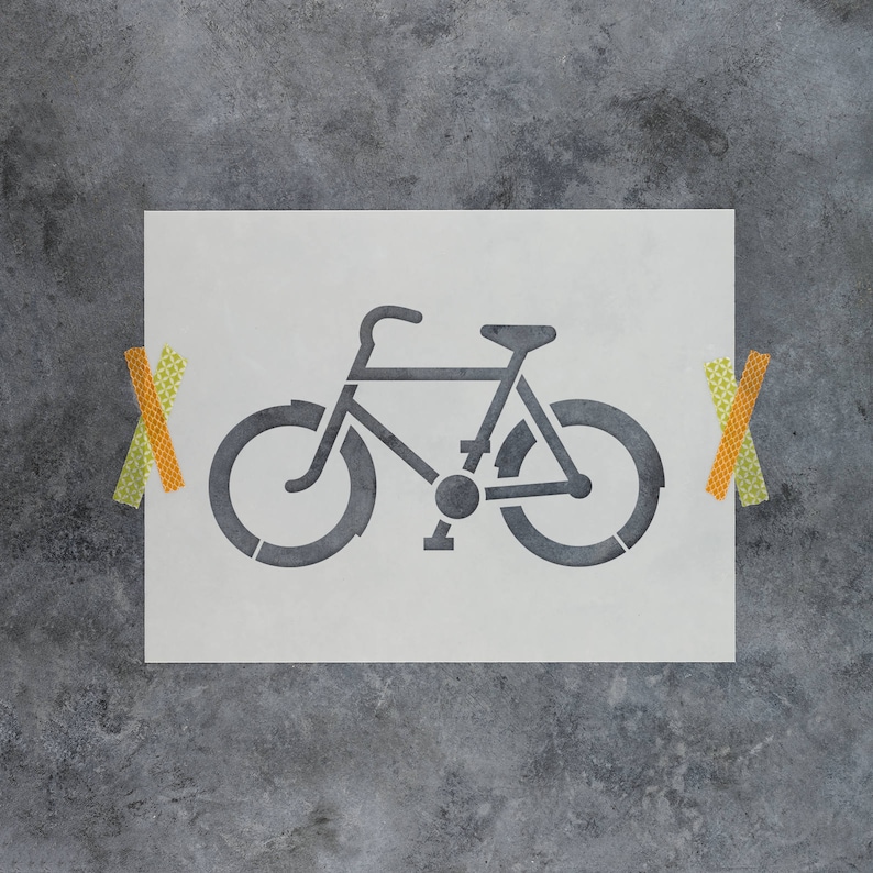 Bike Stencil Reusable DIY Craft Stencils of a Bicycle Etsy