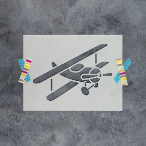 Airplane Stencil - Reusable Airplane Stencils, Large Airplane Stencil, Airplane Stencil, Aviation Art, Aircraft Decor, Travel Theme