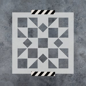 Kaleidoscope Quilt Block Stencil - Reusable DIY Craft Stencils of a Kaleidoscope Quilt Block