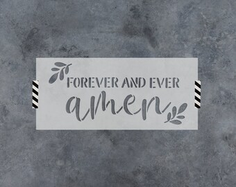 Forever and Ever Amen Stencil Wedding Stencil, Love Stencil