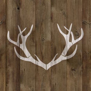 Deer Antlers Stencil Large Deer Antler Stencils, Deer Stencil, Buck Stencil, Hunting Stencil, Outdoor Stencil, Camo Stencil, Camping image 2