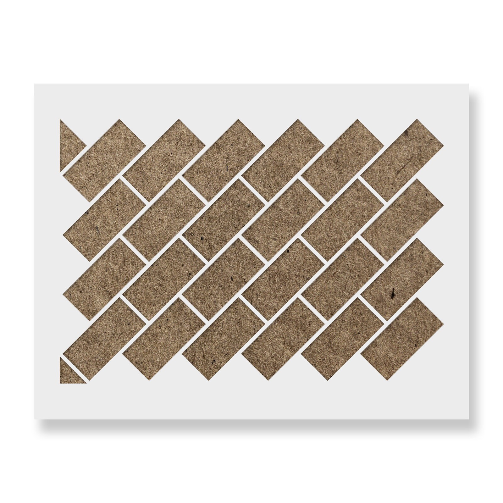 Brick Pattern Line Stack Stacked Brick Pattern Wall Stencil Reusable Painting Template for ...