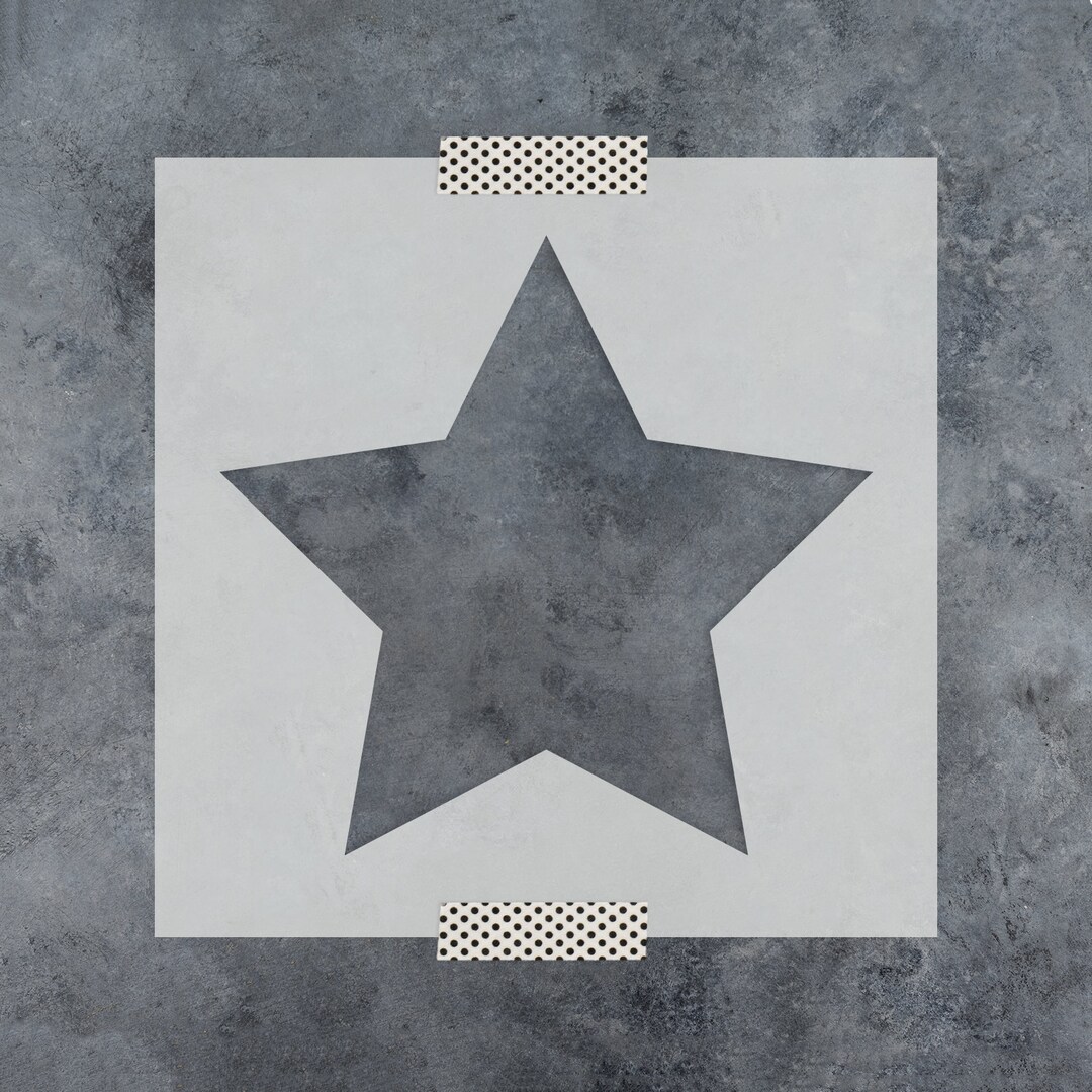 Rounded Star Stencil Template for Crafts, Painting, DIY Art Projects ...