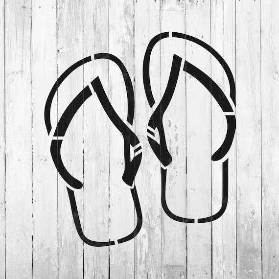 Durable /& Reusable Mylar Stencils Flip Flops Stencil
