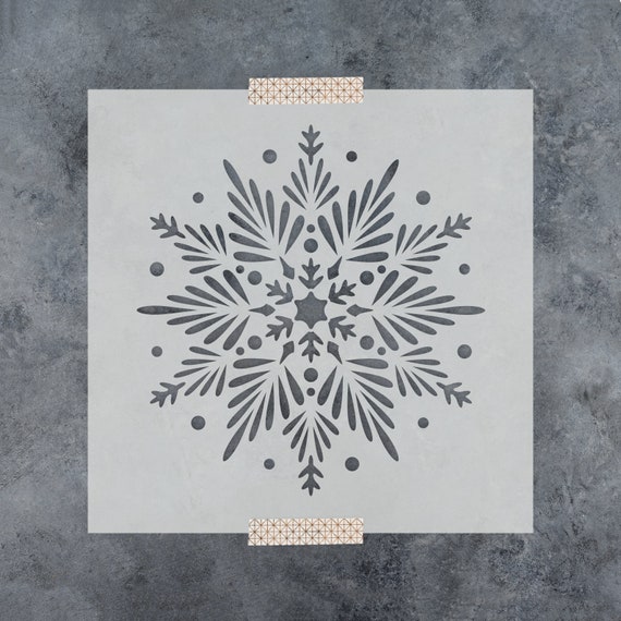 Snowflake Stencil Large Snowflake Stencils, Christmas Stencils for