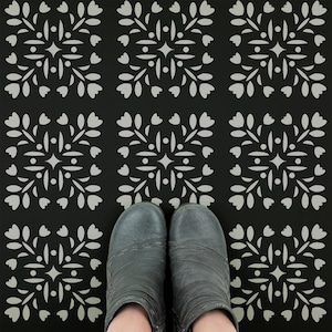 Esben Tile Stencil - Scandinavian Tile Stencils, Tile Paint Stencil, Modern Floor Tile Stencils, Large Floor Stencils For Concrete