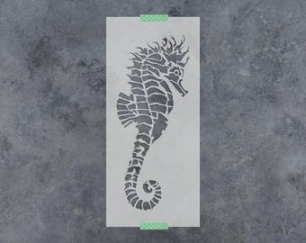 Seahorse Stencil for Painting Walls Crafts | Ocean Sea Life Nautical Coastal Marine Stencils