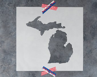 Michigan State Stencil - Michigan Stencils for Painting, Michigan Wall Stencils, Michigan State Stencil, Stencil Templates