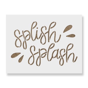 Splish Splash Summer Stencil - Reusable Stencils for Painting - Create DIY Splish Splash Summer Home Decor