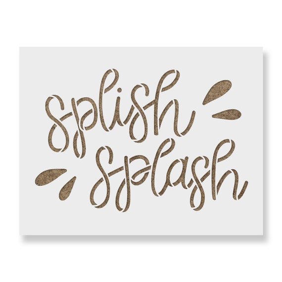 Splish Splash Summer Stencil Pochoirs Reutilisables Pour La Etsy France