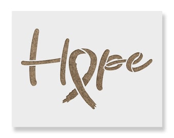 Hope Ribbon Stencil - Reusable Stencils for Painting - Create DIY Hope Ribbon Home Decor