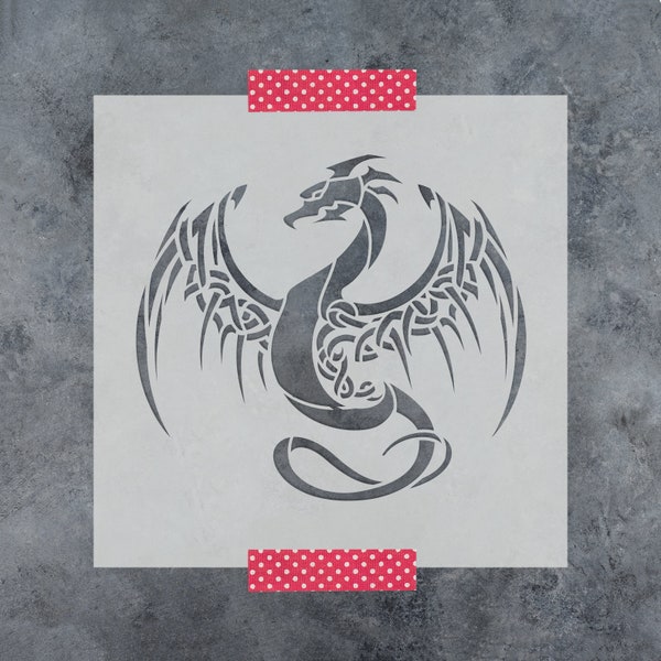 Dragon Stencil - Reusable Dragon Stencils, Dragon Face Stencil, Fire Breathing Dragon, Dragon Eye, Dragon Scale Stencil, Stencils for Crafts