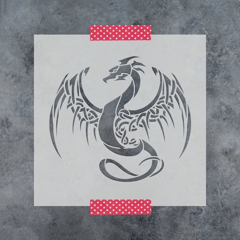 Dragon Stencil Reusable DIY Craft Stencils Of A Dragon Etsy dragon-stencil-reusable-diy-craft-stencils-of-a-dragon-etsy