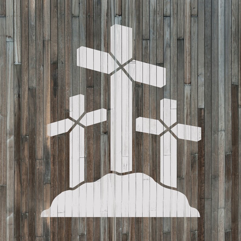 Three Crosses Stencil DIY Craft Stencils of Three Crosses - Etsy