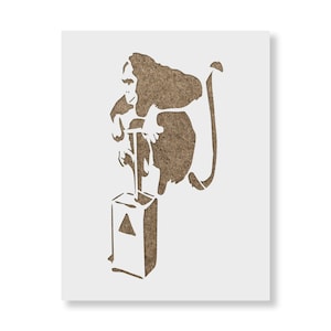 Monkey Bomb Banksy Stencil - Street Art, Urban Stencil, Wall Art Stencil, Banksy Prints