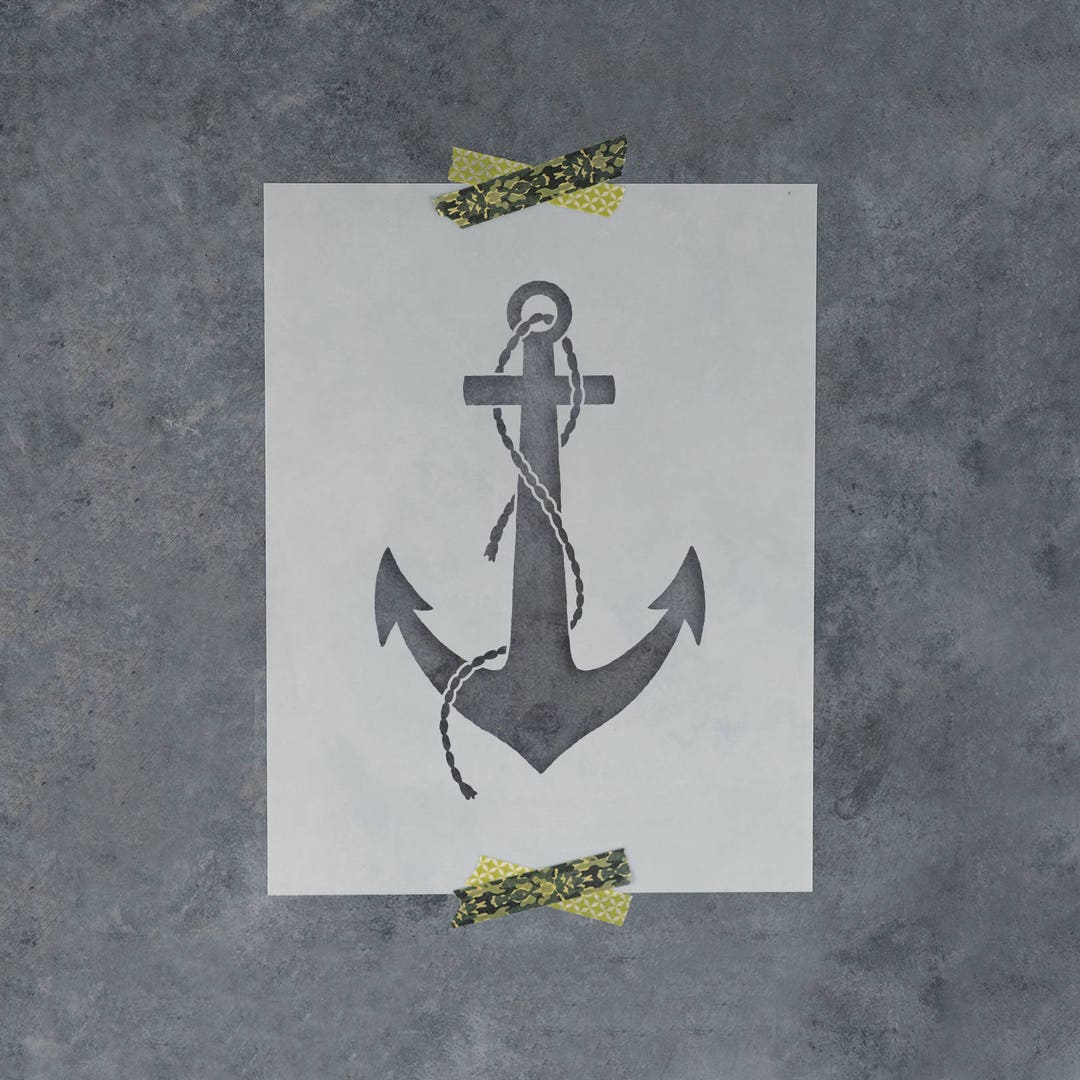 Anchor Stencil Reusable Anchor Stencils, Large Anchor Stencil, Anchor