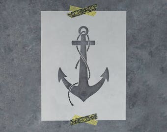 Anchor Stencil - Reusable Anchor Stencils, Large Anchor Stencil, Anchor Sandblast Stencil, Nautical Stencil Patterns, Boat Stencils