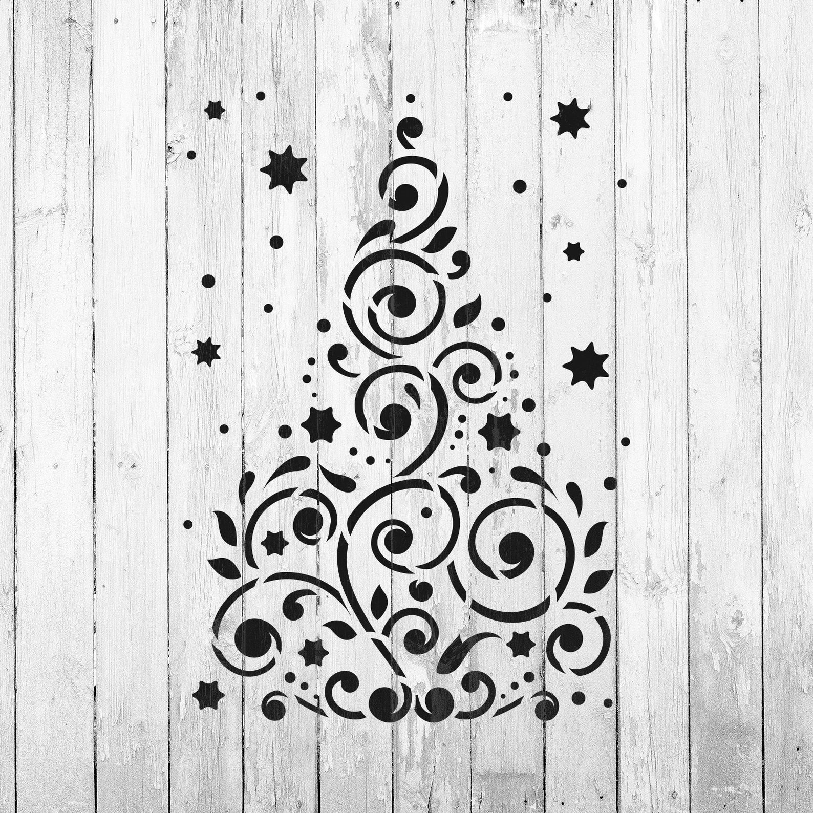 Pochoir de sapin de Noël pochoir réutilisable dun arbre de - Etsy France