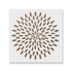 Dahlia Mandala Stencil Mandala Stencils, Large Stencil, Home Decor Mandala, Wood Stencil, Mandala Craft, Yoga Stencil, Yoga Decor image 6