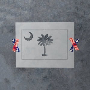 South Carolina State Flag Stencil - South Carolina Stencil, Carolina Stencil, Flag Stencil, Flag Stencils, Carolina, South Carolina Stencils