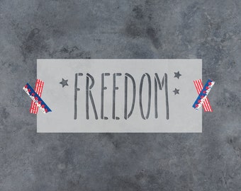 Starry Freedom Independence Stencil for 4th of July Patriotic Decor America Art Stencils