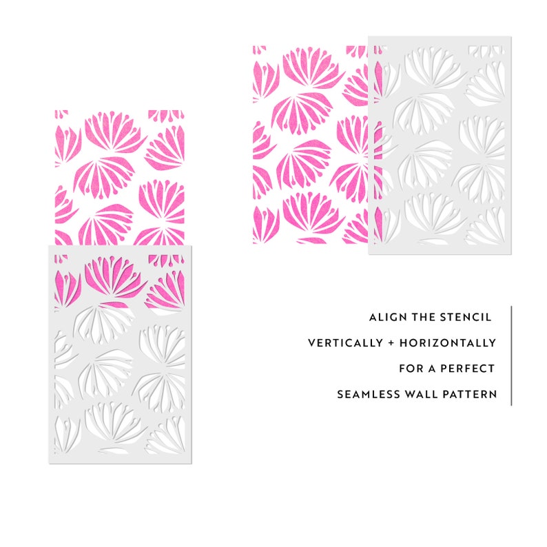 Scandinavian Thistle Pattern Wall Stencil DIY Wallpaper | Etsy