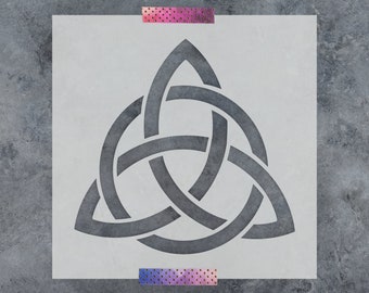 Celtic Triquetra Knot Stencil - Celtic Stencils, Large Celtic Stencils, Celtic Stencil Diy, Celtic Knot Stencil, Stencil Celtic, Triquetra