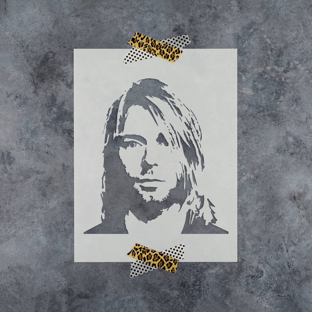 Kurt Cobain Stencil Mylar Kurt Kobain Stencil Large Kurt Kobain kurt-cobain-stencil-mylar-kurt-kobain-stencil-large-kurt-kobain